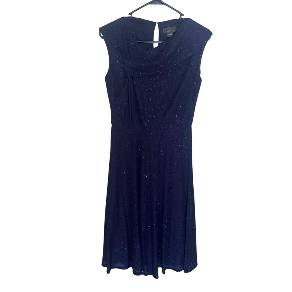 Covington Sparkle wrap front formal dress